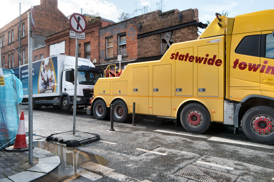 A Very Large Truck At Ryders Row