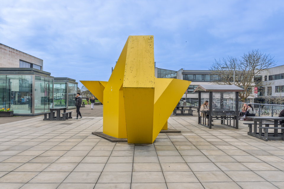 Yellow Metal Sculpture By Brian King