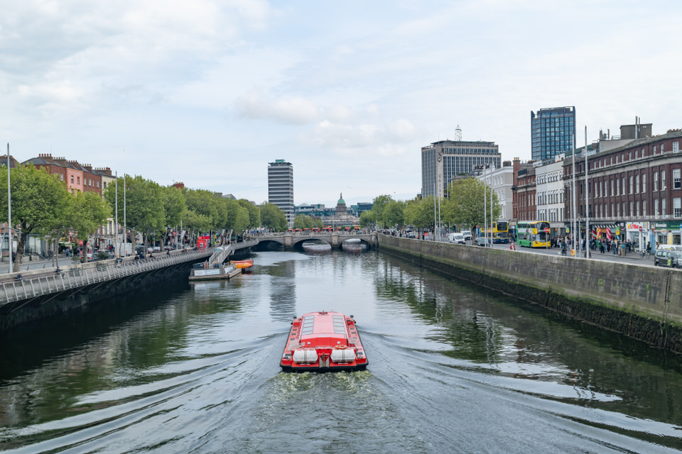 The Halfpenny Bridge And Liffey Street